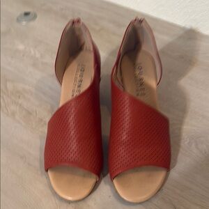 Journee Collection Women's Red Peep-Toe Shoes